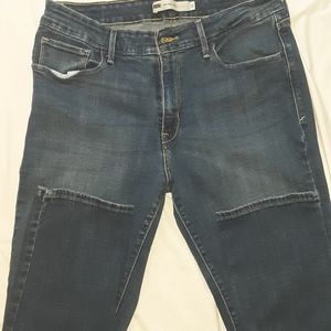 Levi's mid rise skinny jeans